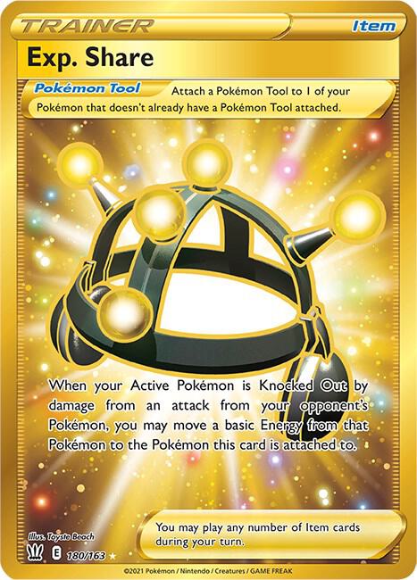 Exp. Share (Secret) Pokemon card from SWSH05: Battle