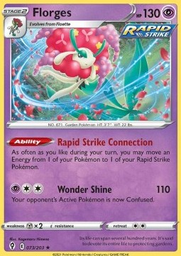 Florges Pokemon card from Evolving Skies