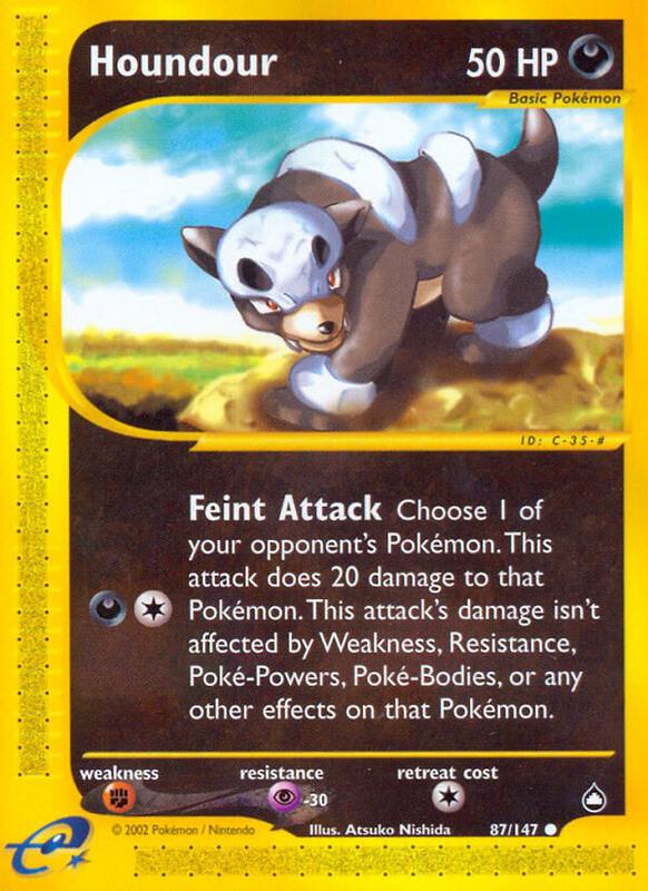 Houndour (87) Pokemon card from Aquapolis