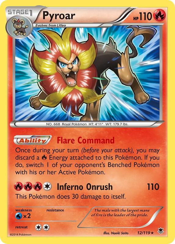 Pyroar Pokemon card from XY - Phantom Forces