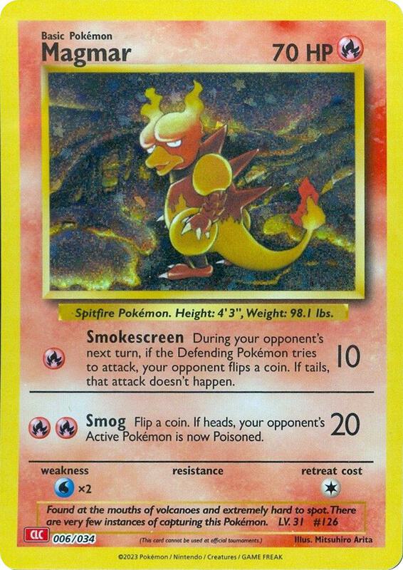 Magmar Pokemon card from Trading Card Game Classic