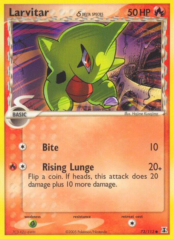 Larvitar (Delta Species) Pokemon card from Delta Species