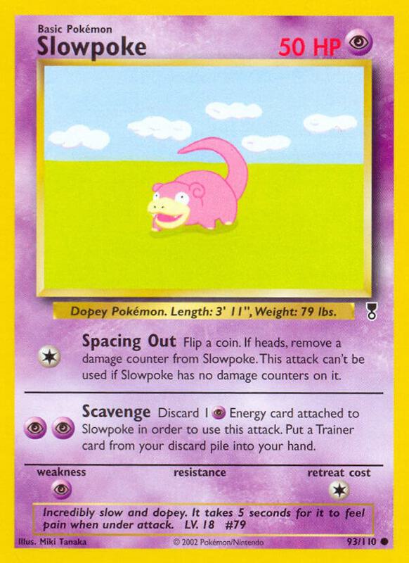 Slowpoke Pokemon card from Legendary Collection