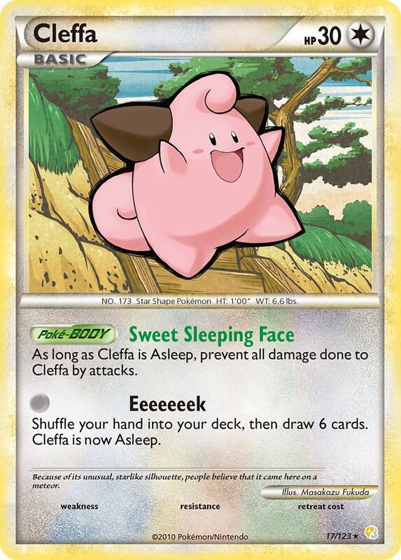 Cleffa Pokemon card from HeartGold SoulSilver