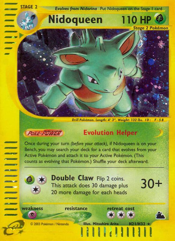 Nidoqueen (H21) Pokemon card from Skyridge
