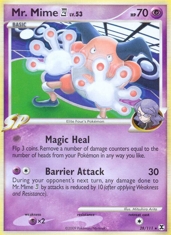 Mr. Mime E4 Pokemon card from Rising Rivals