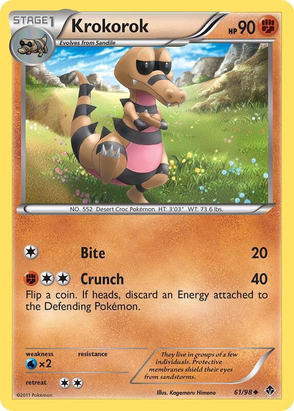 Krokorok Pokemon card from Emerging Powers