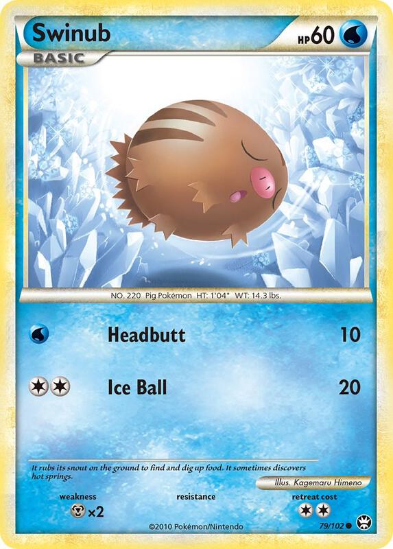 Swinub Pokemon card from Triumphant