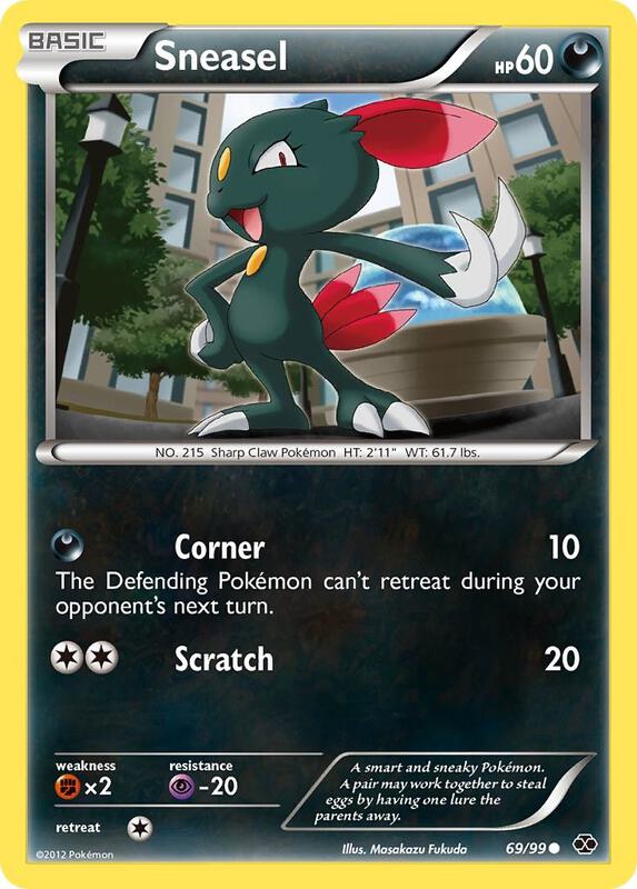 Sneasel Pokemon card from Next Destinies