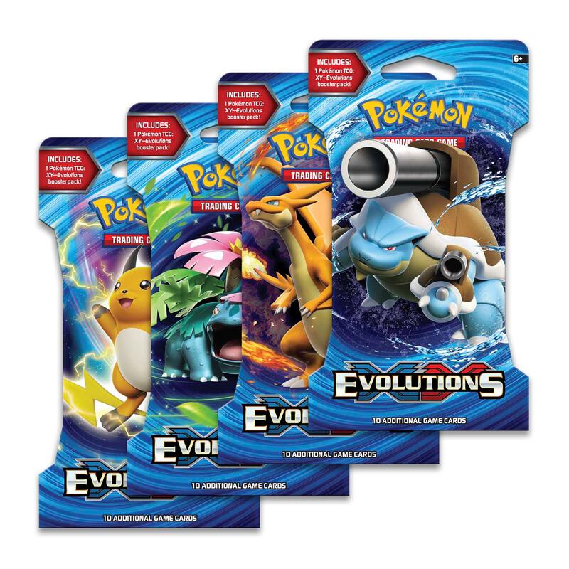 Evolutions Sleeved Booster Pack Art Bundle [Set of 4] Pokemon card from XY - Evolutions