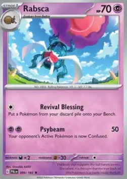 Rabsca Pokemon card from Paldea Evolved