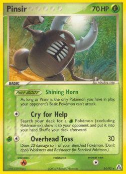 Pinsir Pokemon card from EX Legend Maker