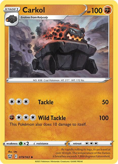 Carkol Pokemon card from SWSH05: Battle