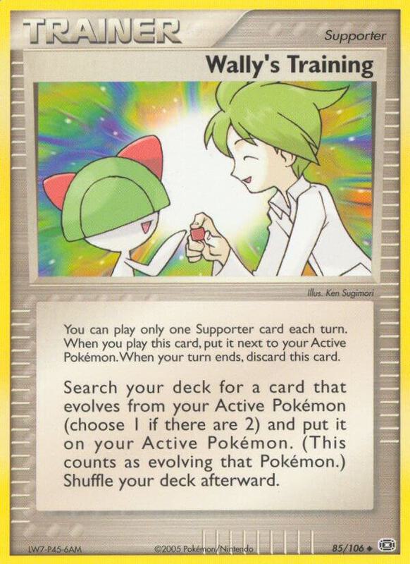 Wally's Training Pokemon card from Emerald