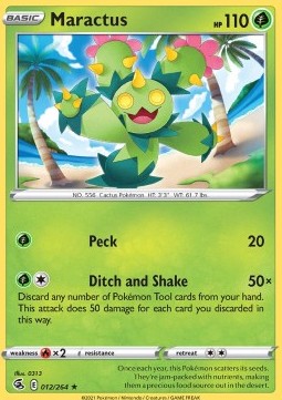 Maractus Pokemon card from Fusion Strike