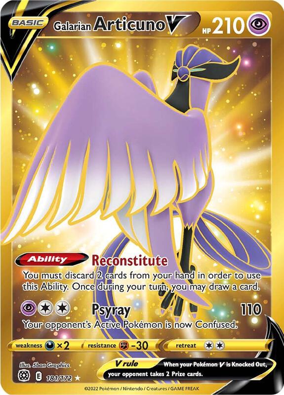 Galarian Articuno V (Secret) Pokemon card from SWSH09: Brilliant