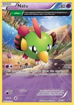 Natu Pokemon card from Roaring Skies