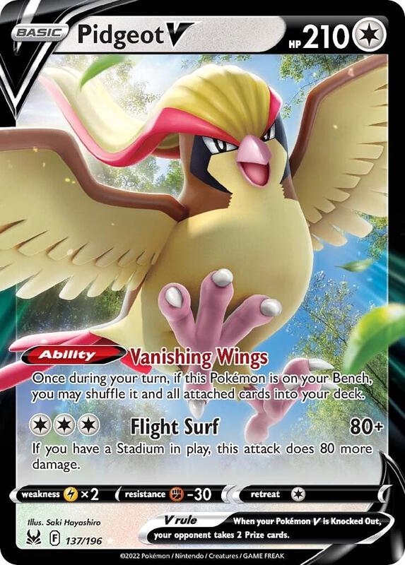 Pidgeot V Pokemon card from SWSH11: Lost Origin