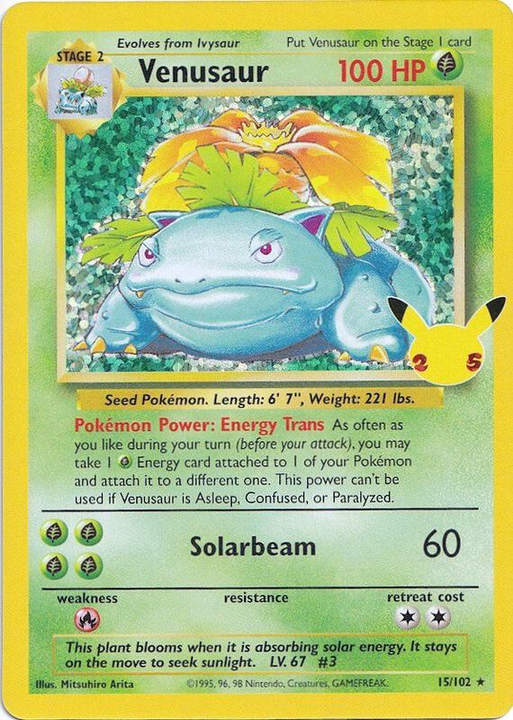 Venusaur Pokemon card from Celebrations: Classic Collection