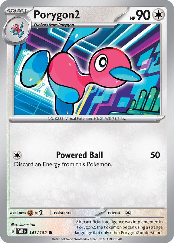 Porygon2 Pokemon card from SV04: Paradox Rift