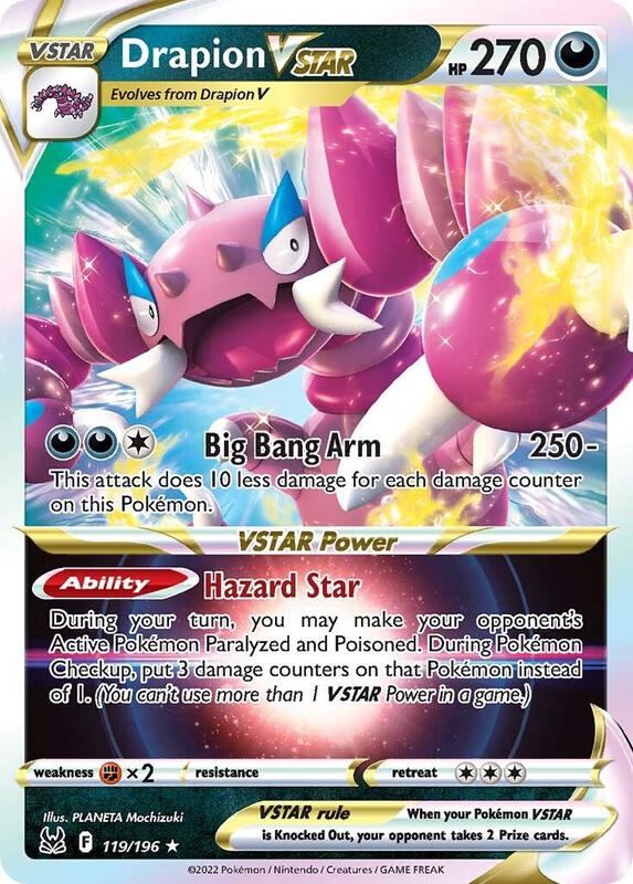 Drapion VSTAR Pokemon card from SWSH11: Lost Origin