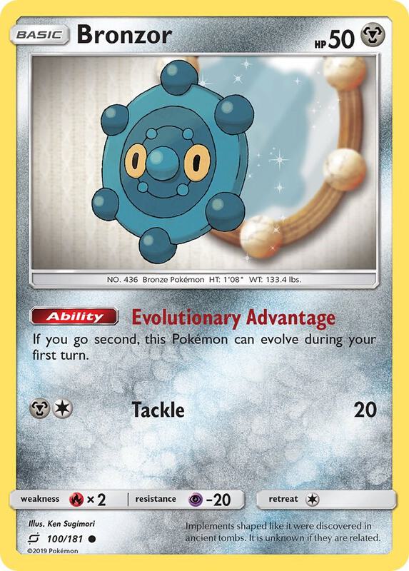 Bronzor Pokemon card from SM - Team Up