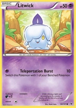 Litwick Pokemon card from Noble Victories