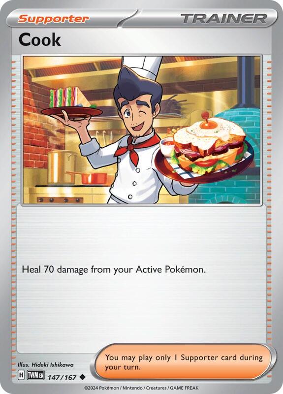 Cook Pokemon card from SV06: Twilight Masquerade