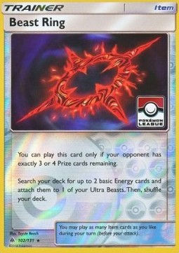 Beast Ring Pokemon card from Forbidden Light