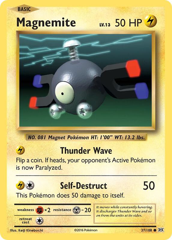 Magnemite Pokemon card from XY - Evolutions