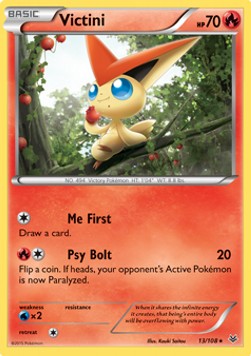 Victini Pokemon card from Roaring Skies