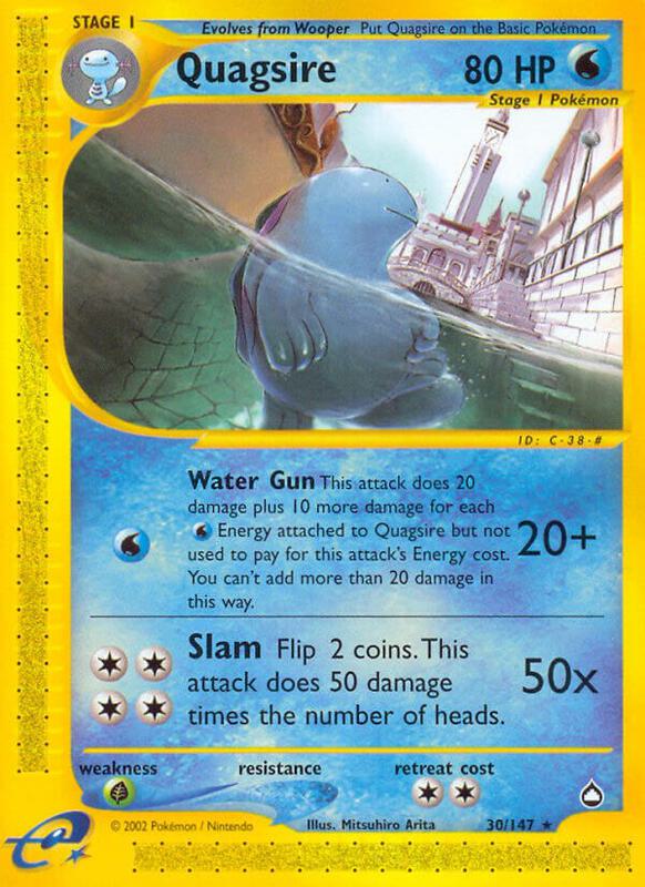 Quagsire Pokemon card from Aquapolis