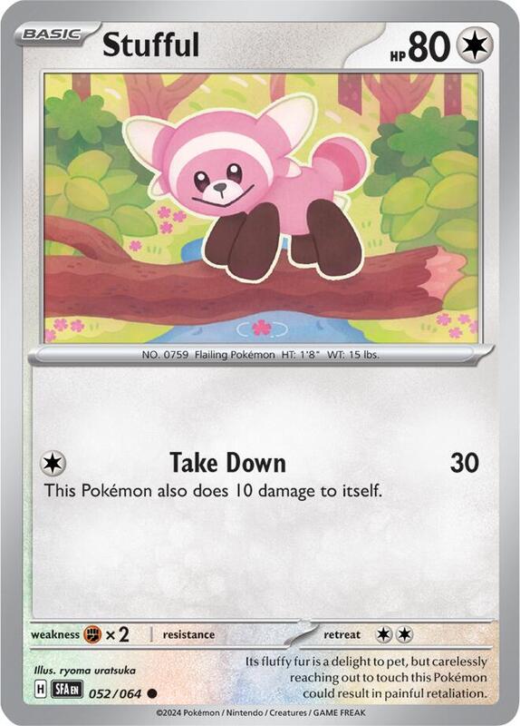 Stufful Pokemon card from SV: Shrouded Fable