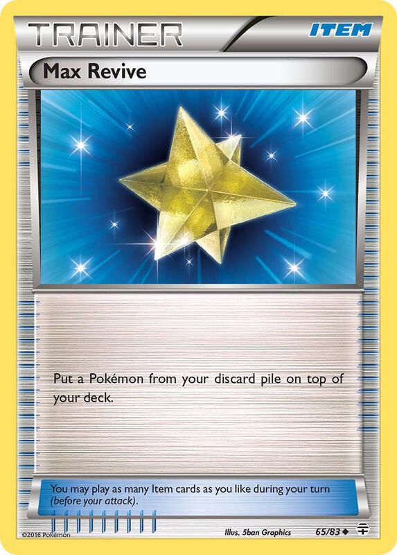 Max Revive Pokemon card from Generations