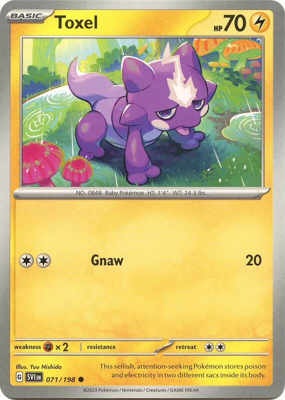 Toxel Pokemon card from SV01: Scarlet & Violet Base Set
