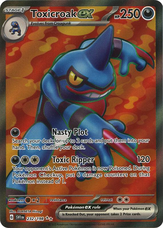 Toxicroak ex Pokemon card from SV01: Scarlet & Violet Base Set