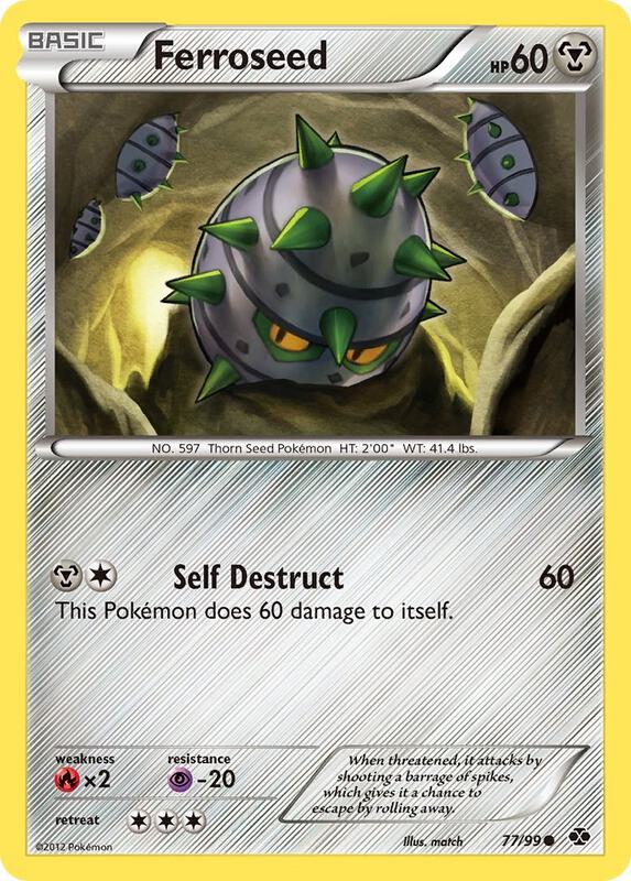 Ferroseed Pokemon card from Next Destinies