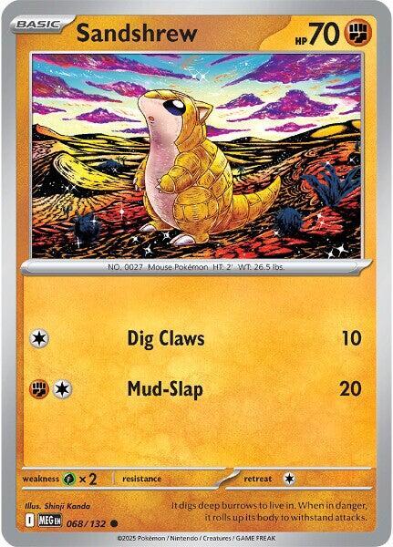 Sandshrew Pokemon card from ME01: Mega Evolution