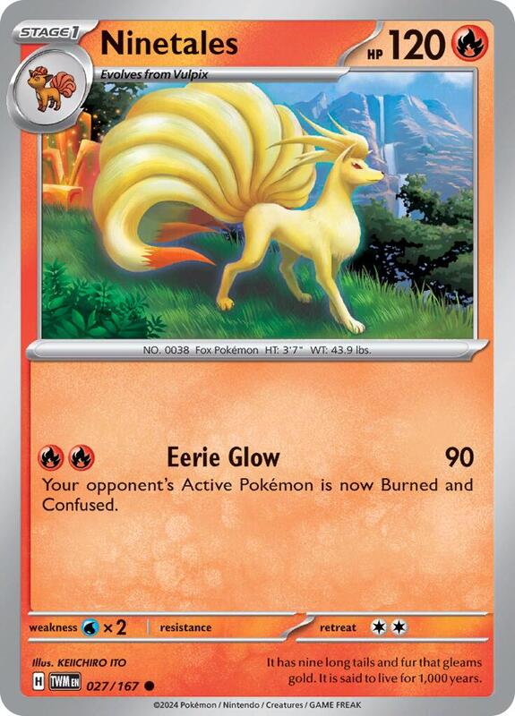 Ninetales Pokemon card from SV06: Twilight Masquerade