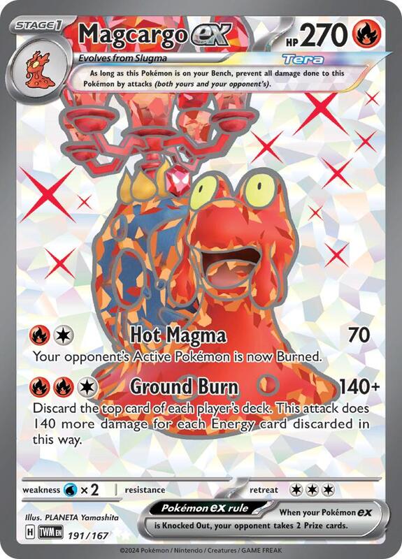 Magcargo ex Pokemon card from SV06: Twilight Masquerade