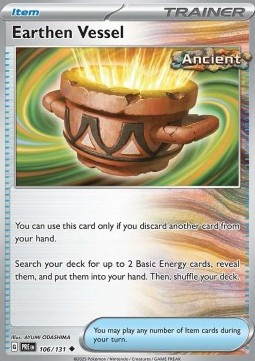 Earthen Vessel Pokemon card from Prismatic Evolutions