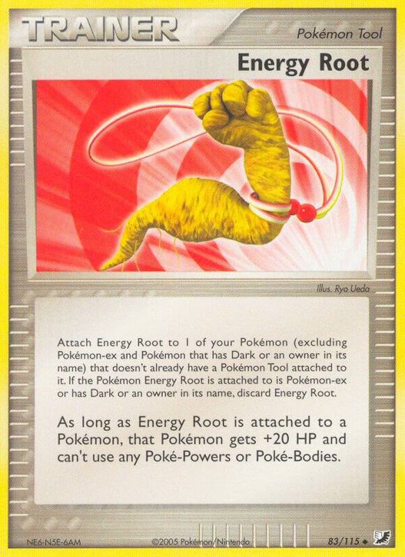 Energy Root Pokemon card from Unseen Forces