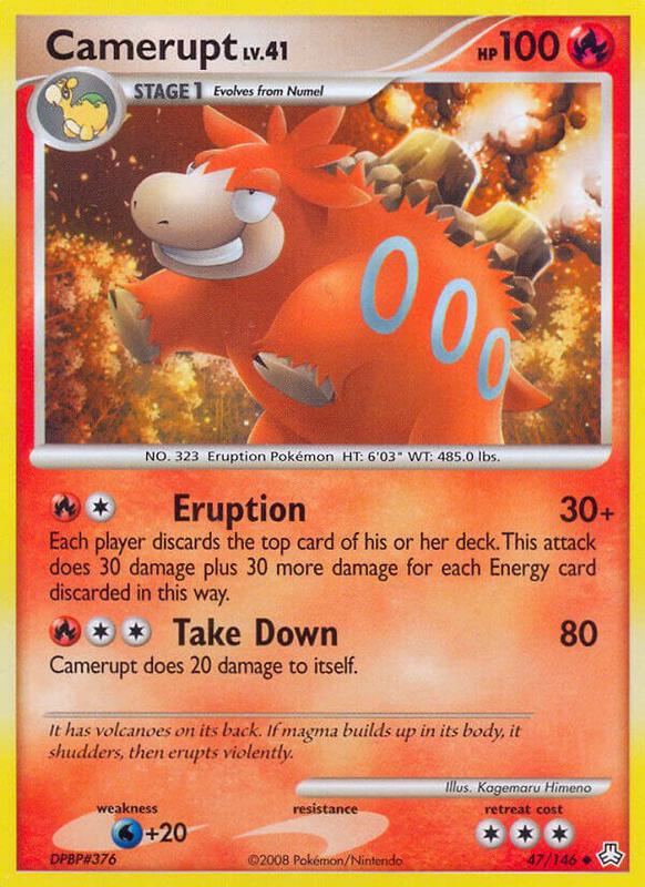 Camerupt Pokemon card from Legends Awakened