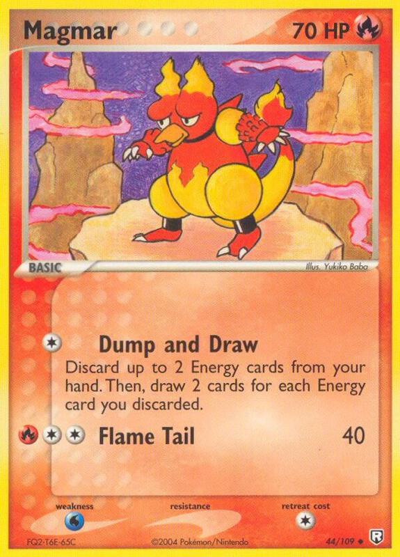 Magmar Pokemon card from Team Rocket Returns