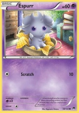 Espurr Pokemon card from BREAKpoint