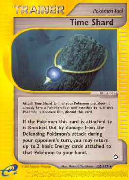 Time Shard Pokemon card from Aquapolis