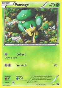 Pansage Pokemon card from McDonald's Promos 2012
