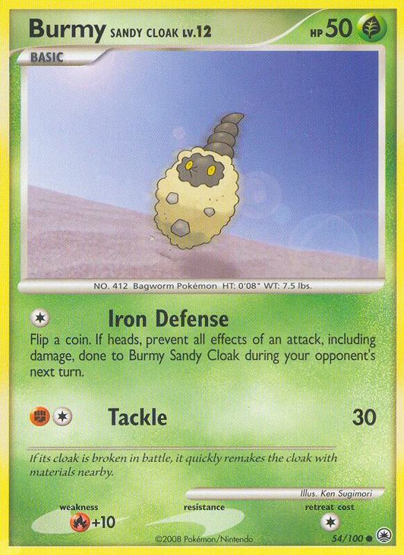 Burmy Sandy Cloak Pokemon card from Majestic Dawn