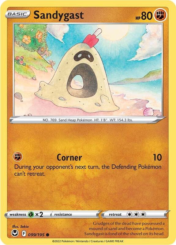 Sandygast Pokemon card from SWSH12: Silver Tempest