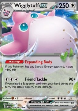Wigglytuff ex Pokemon card from 151